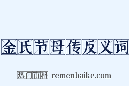 金氏节母传反义词是什么意思的图片